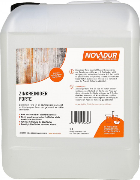 NOVADUR Zinkreiniger Forte 5L Kanister